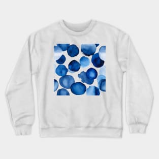 Indigo Blue Watercolor Drips Crewneck Sweatshirt